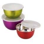 Generic Stainless Steel Colored Microwave Lunch Boxes With Lid, Size 13 x 13 x 8cm