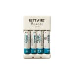 Envie ECR-20 Battery Charger with 4 Pieces 2100mAh AA Camera Battery, Battery Capacity 2100mAh, Battery Type AA