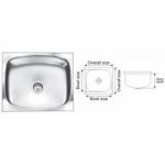 Nirali Glister Glossy Finish Kitchen Sink, Size: 460 x 385mm