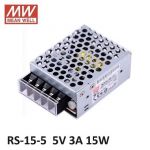 MEANWELL RS-15-5 SMPS Enclosed Power Supply, Output 5V