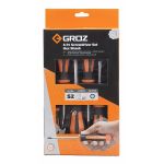 Groz SCDR/R/6/ST Torx Tip Cushion Grip Screwdriver Set, Material Chrome Vanadium Steel, Hardened 51 - 54HRC