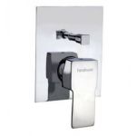 Hindware F380024 Single Lever High Flow Divertor With Wall Flange And Knob, Finsih Chrome