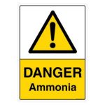 Safety Sign Store CW111-A3V-01 Danger: Ammonia Sign Board