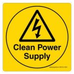 Safety Sign Store CW316-210V-01 Clean Power Supply Sign Board