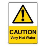 Safety Sign Store CW406-A4AL-01 Caution: Very Hot Water Sign Board