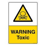 Safety Sign Store CW447-A4AL-01 Warning: Toxic Sign Board