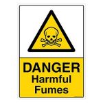 Safety Sign Store CW454-A4AL-01 Danger: Harmful Fumes Sign Board