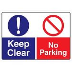 Safety Sign Store CW610-A2PC-01 Keep Clear No Parking Sign Board