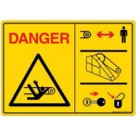 Safety Sign Store DS402-A6V-01 Danger: Nip Point Hazard - Graphic Sign Board
