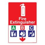 Safety Sign Store FS402-A4V-01 Fire Extinguisher Sign Board