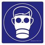 Safety Sign Store FS619-105AL-01 Gas Mask-Graphic Sign Board