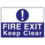 Safety Sign Store FS637-A3PC-01 Fire Exit Keep Clear Sign Board