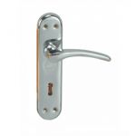 Harrison 21601 Economy Series Mortice Handle Set with Computer Key, Design Oval, Lock Type KY, Finish BCP, Size 65mm, No. of Keys 3, Lever/Pin 6L, Material Iron, Computer Key Length 250mm