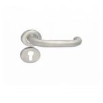 Harrison 16601 Economy Door Handle Set with Computer Key, Design TLH 609 (C-Type), Lock Type CY, Finish S/MATT, Size 200mm, No. of Keys 3, Lever/Pin 5P, Material Stainless Steel, Computer Key Length 250mm