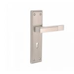 Harrison 20600 Economy Door Handle Set with Computer Key, Design PTC, Lock Type CY, Finish S/C, Size 175mm, No. of Keys 3, Lever/Pin 5P, Material White Metal, Computer Key Length 200mm