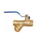 Sant Forged Brass Ball Valve with Y Strainer, Size 20mm