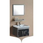 Elegant Casa SS-008 Bathroom Cabinet, Main Cabinet Size 600 x 460 x 450mm, Mirror Size 600 x 500mm, Material Stainless Steel