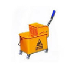 Amsse Single Bucket 20L Wringer Trolley-Red Yellow