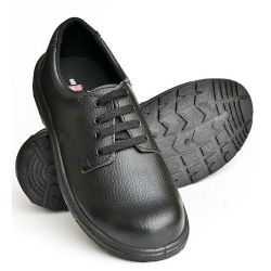 Hillson U-4 PVC Moulded Safety Shoes, Size 6, Color Black