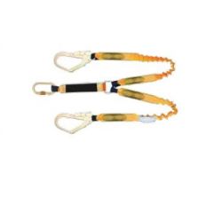 Abrigo AB-253(F) Polyester Webbing Lanyayd With Energy Absorber With 1 Karabiner & Double Scaffolding Hook, Length 30mm