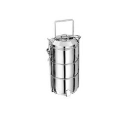 Generic Stainless Steel Thai Lunch Box, Diameter 20cm, Number of Containers 4