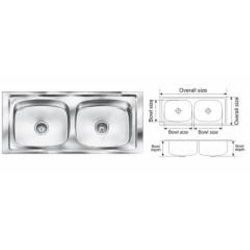 Nirali Graceful Glory Glossy Finish Kitchen Sink, Bowl Size: 510 x 410 x 254mm