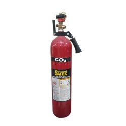 Safex Carbon Dioxide Based Fire Extinguisher, Capacity 2kg, Range of Jet 2m, Fire Rating 21B