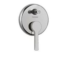 Hindware F220035 Single Lever Divertor With Wall Flange And Knob, Finsih Chrome