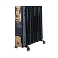 Havells GHROFAFK290 Heater, Model OFR 13 Fins with Fan, Power 2900W, Color Black