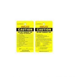 Asian Loto ALC-CLT-Y Caution Tag, Color Yellow