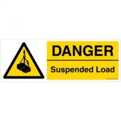 Safety Sign Store CW204-1029AL-01 Danger: Suspended Load Sign Board