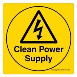 Safety Sign Store CW316-105PC-01 Clean Power Supply Sign Board