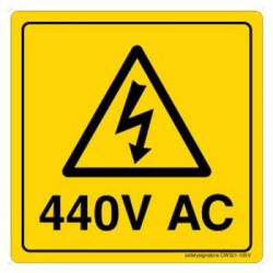 Safety Sign Store CW321-105PC-01 Danger: 440 Volts Sign Board