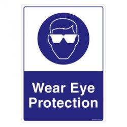 Safety Sign Store FS627-A3AL-01 Wear Eye Protection Sign Board