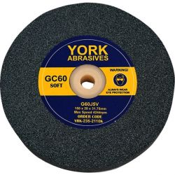 York YRK2352060K A60 Hard Grinding Wheel, Size (Diameter x Thickness x Bore) 6 x 3/4 x 5/4inch
