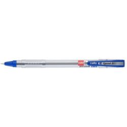 Cello Speed Ball Point Pen, Blue Color, Metal Clip 0.7 mm, 10 Pcs/4 Pouches