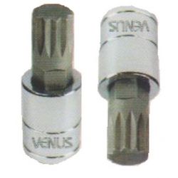 Venus VSBS Spline Bit Socket, Drive Size 12.5mm, Size M6mm, Length 58mm