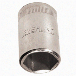 Everest Griprite Pattern Square Drive Hexagon Socket, Size 10mm, Series No 72, Drive Size 12.5mm