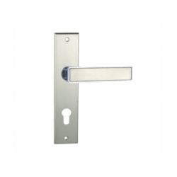 Harrison 25542 Premium Door Handle Set, Design King, Lock Type CY, Finish S/C, Size 250mm, No. of Keys 3, Lever/Pin 5P, Material White Metal