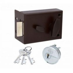 Harrison 0224 Night Latch, Finish Polish Chrome, Size 70 x 120mm, No. of Keys 3, Lever/Pin 7L