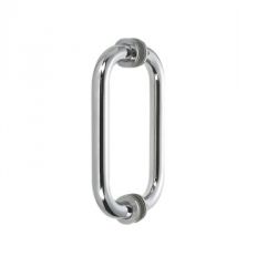 Harrison 0156A Glass Door Handle, Design D Type, Finish SN/CP, Size 25 x 475mm, Material SS(304)