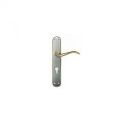 Godrej 1487 Euro Profile Brass Handle Set, Material Oriental (Satin & Gold), Baan Code LKYGH9ORS