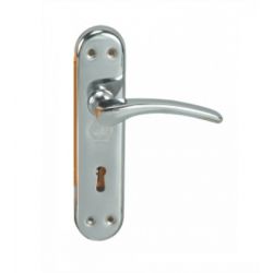 Harrison 21553 Economy Series Mortice Handle Set, Design Oval, Lock Type WK, Finish BCP, Size 65mm, No. of Keys without Keys, Lever/Pin 6L, Material Iron