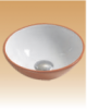 Red/White Art Basin Colored - Peony - 280x280x100 mm