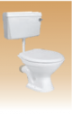 White Dualflush PVC Cistern with Fitting - Calico
