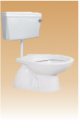 White Dualflush PVC Cistern with Fitting - Calyx