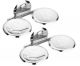 Osian CT-3082 Stainless Steel Double Soap Dish Set, Series Creta, Length 9.5, Width 5