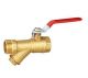 Sant FBV 4 Forged Brass Ball Valve with Y Strainer, Size 20mm