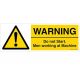 Safety Sign Store CW425-1029AL-01 Warning: Do Not Start Sign Board