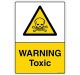 Safety Sign Store CW447-A4AL-01 Warning: Toxic Sign Board
